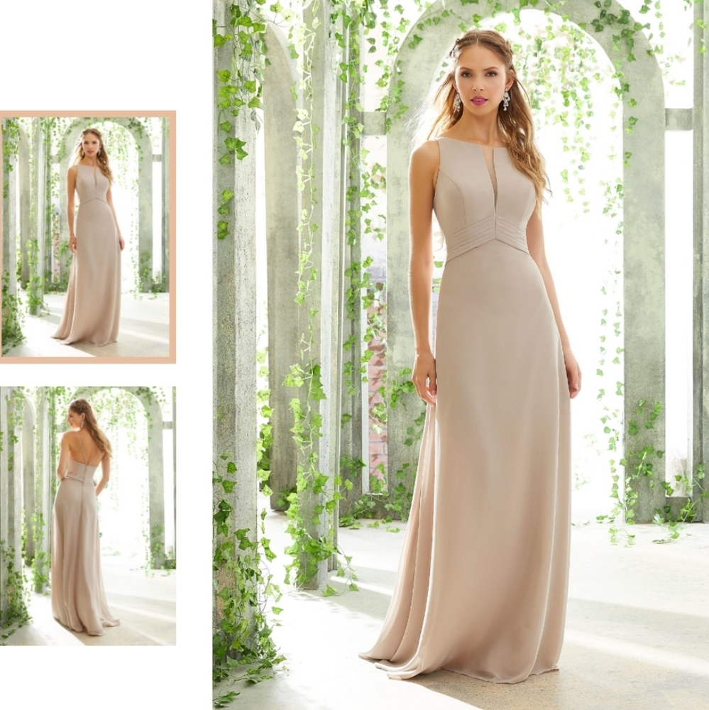 Morilee Claret High Neck Formal Dress